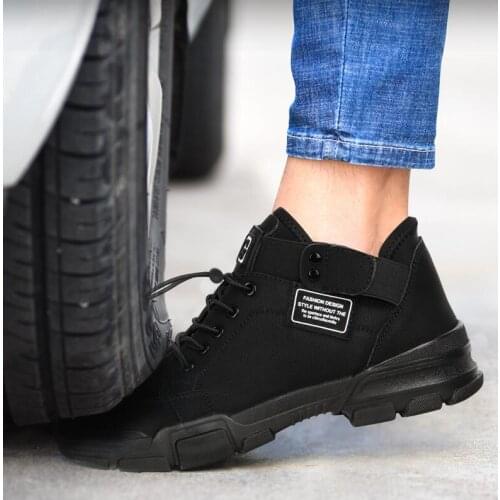 Mens Safety Shoes Anti-piercing Breathable Wear-resisting Anti-skid And Safety Shoes Steel Toe Workwear Shoes