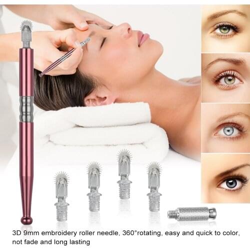 Tattoo Embroidery set Permanent Eyebrow Needle Roller Microblading Manual Pen Micro Blade Eyebrow Pen Semi Tattoo Eyebrow lip