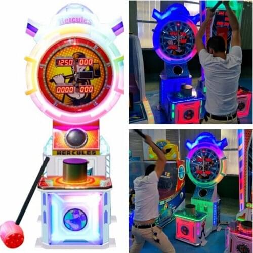 2018 NEW Design Amusement Equipment Hercules Simulator Hammer Hit Ticket Redemption Coin Operated Arcade Games Machine