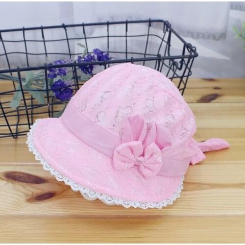 Kids bucket Spring and summer new childrens hat Lace bow fisherman hat men and women baby fashion basin hat sun hat