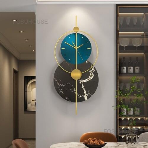 Personal creativity clock wall clock living room dining room wall clock home decoration Chinese style electronic clock silent