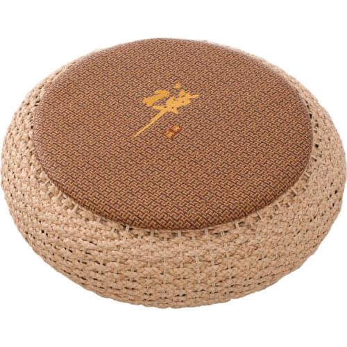 Rattan Futon cushion thickened round sitting pier Japanese tea ceremony floor balcony bay window tatami mats three sizes