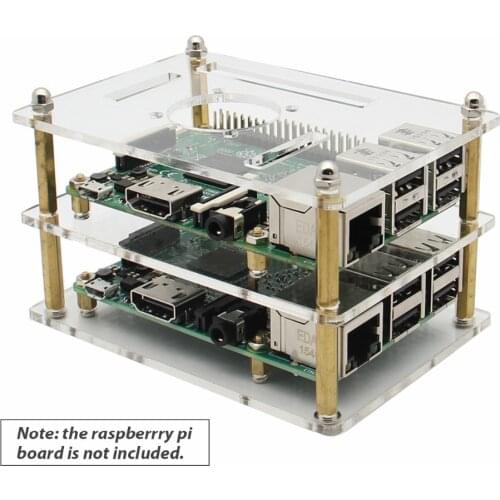 Raspberry Pi 4 Model B 1-5layers Transparent Acrylic Case Protective Shell for Raspberry Pi 3 Model B+(plus) / 3B / 2B / B