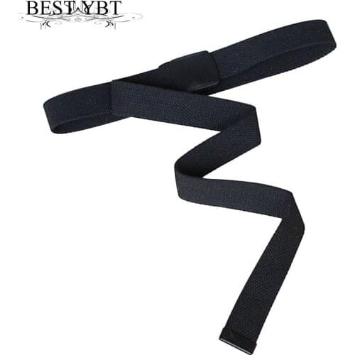 Best YBT Womens Belt Canvas Plastic Automatic Buckle Belt Iron-free Nylon Canvas Waistband Simple High Quality Womens Belt