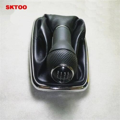 SKTOO Car Gear Shift Knob Sliver Cap 5 Speed with Chrome Frame for VW Volkswagen For Volkswagen Golf 4 Vehicle Good Car Knob new