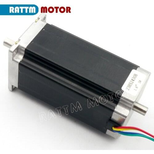 NEMA23 425Oz-in Dual shaft stepper motor 112mm 12-24V/DC 280N.cm CNC stepping motor 3A for Large CNC Rouer Milling Machine
