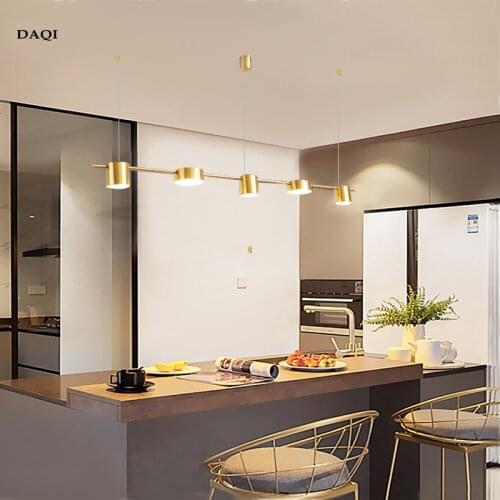 Modern bedroom living room LED chandelier hotel cafe lighting restaurant corridor golden lamp wholesale