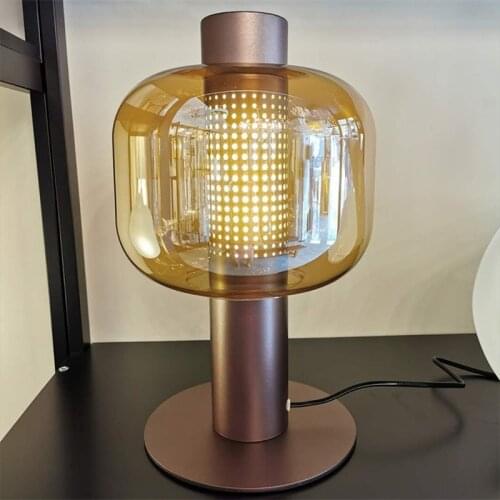 Modern Creativity Glass Table Lamps Nordic Living Room Deco Desk Lamp Studyroom Reading Light Bedroom Lamp LED Simple Desk Light