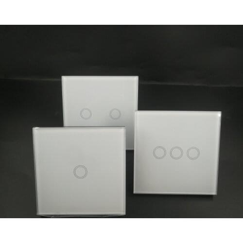 LED light Touch Switch 220V Sensor Wall lamp Switch Tempered Glass Panel Module