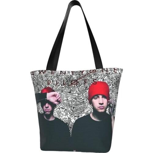 Twenty One Pilots Polyester outdoor girl handbag, woman shopping bag, shoulder bag, canvas bag, gift bag