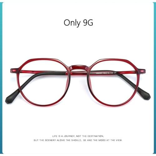 Ultralight Tungsten Carbon Plastic Steel Frame Men and Women Wine Red Myopia Comfortable Glasses Frame Optical Frame H66091