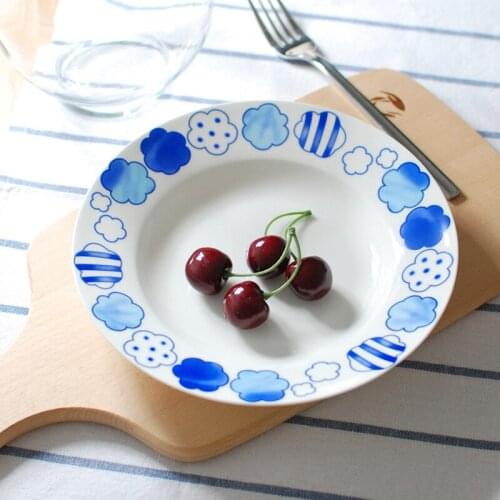 High Quality Bone China Light Soup Dish Round Ceramic Dishes & Plates 8Inch Suitable Microwave Kitchen Cutlery Cartoon Cute Dish