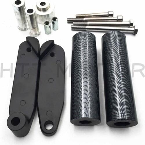 Aftermarket Free shipping motorcycle parts No Cut Frame Slider For Kawasaki 2008 2009 2010-2013 Ninja 250 250R EX250 Carbon
