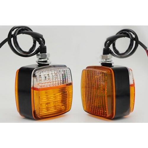 DC 12V-80V Yellow White Combination Led Turn light Dual side Truck trailer Mirror down Marker signal lamp Rear Warning taillight