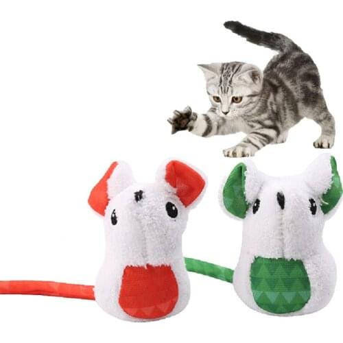 Pet Cat Kitten Plush Mouse Catnip Catmint Teaser Interactive Play Chew Bite Toy игрушки для кошек