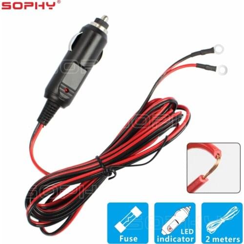 1.6 meters Car Male Plug Cigarette Lighter Adapter With 160 cm Cable Wire Apply To Cigarette Lighter Socket