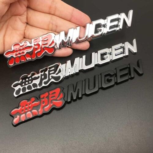 1PCS 3D Metal Mugen Logo Car Rear Trunk Body Emblem Sticker Trim for Honda Civic Accord CRV Automobiles Decal Car Styling