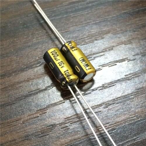 10pcs 100uF 16V NICHICON FW Series 5x11mm 16V100uF Audio Aluminum Electrolytic Capacitor