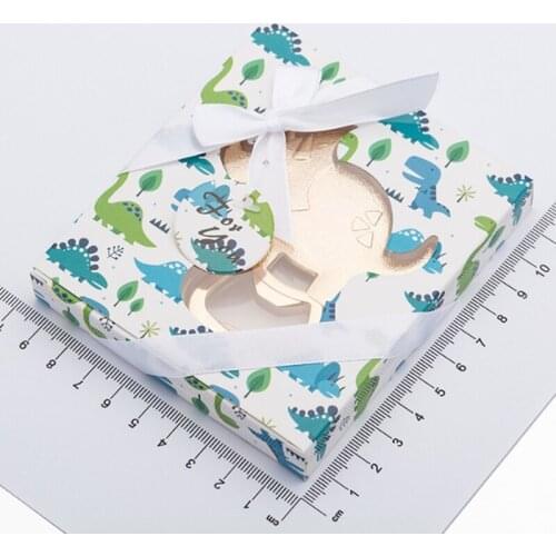 10pcs Gold Dinosaur beer bottle opener Wedding Party gift Baby birthday favors with retail box