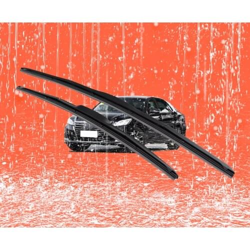 2 pcs Front Windshield Bracketless Wiper Blades Set 24"+18" Fit for J-HOOK TOYOTA CROWN 2010