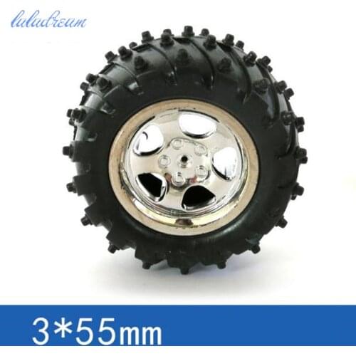 3*55mm mini off-road vehicle tires diy rubber wheel for toy model antiskid tyre