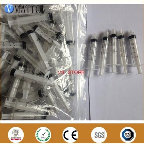 Free Shipping 100Pcs 5Cc/Ml Liquid Syringes Luer Lock Glue Dispensing Syringe