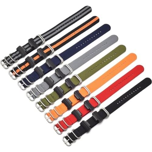 Black Nylon Watch Strap Adapters Watchband for Casio G-Shock GA-110 120 GA-400 GD-100 DW-5600 GLS-8900 Canvas Men Bracelet Band
