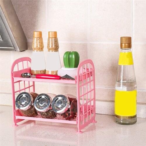Double Layer Hollow Bracket Plastic Cosmetic Desktop Finishing Bathroom Storage Box 2 Layer Shelf Storage Rack