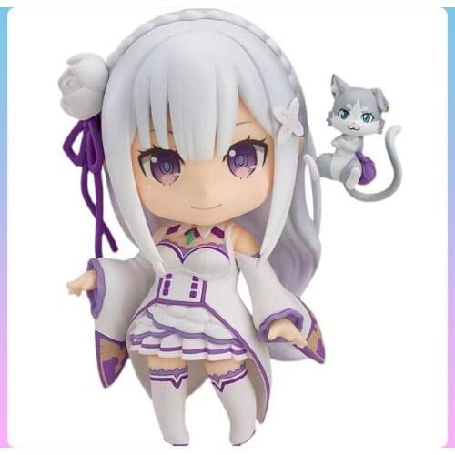 Anime Re Life in a different world from zero Anime Figures Emilia Q version MINI PVC Model Toys KawaiiRe Zero Action Figure