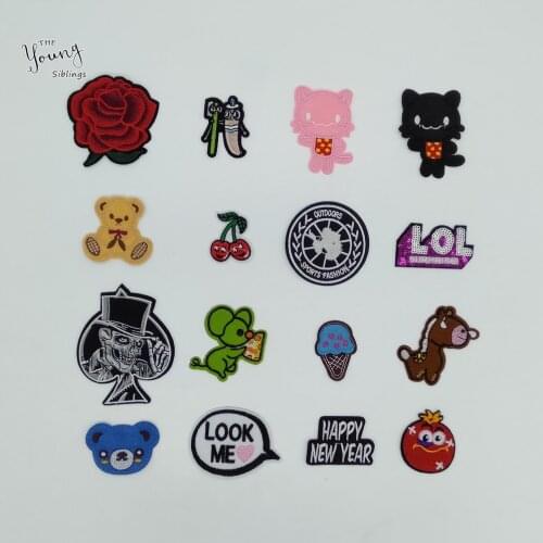 Cartoon Patch Clothing Embroidery Iron on patch Sewing hot melt adhesive Applique Sew On Fabric Badges DIY Stickers Accessories