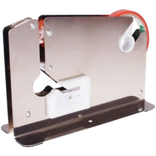 Stainless Steel Supermarket Bag Sealing Machine Food Packaging Fruit Shop Packer Portable Tape Cutter Dispenser