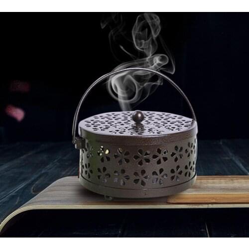 New Mosquito Coil Holder Retro Incense Burner for Mosquitoes Metal Incense Burner Holder for Home and Camping, Garden