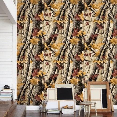 Beibehang Wallpaper Southeast Asian style bedroom living room study clothing store hotel KTV hotel club leaves trees wallpaper