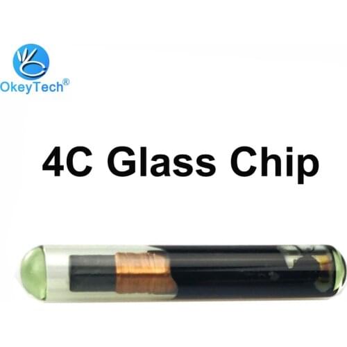 OkeyTech ID 4C Chip Glass Blank Transponder Car Remote Key Programmer Chip ID4C Tube For Toyota Camry Prado Corolla Ford Lexus