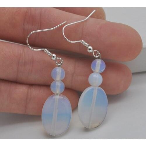Opal Beads Dangle Earrings Jewelry For Woman Gift T064