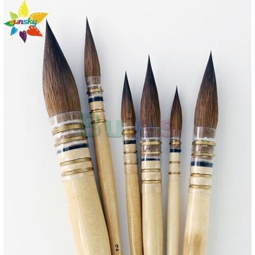 Original Germany da vinci ARTISSIMO 428 Collinski red mink hair Round head Classical Gouache watercolor brush pen art supplies