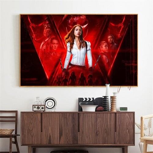 Marvel Superhero Black Widow 2021 Movie Posters And Print Avengers Canvas Paintings Wall Art Living Room Home Decoration Cuadros