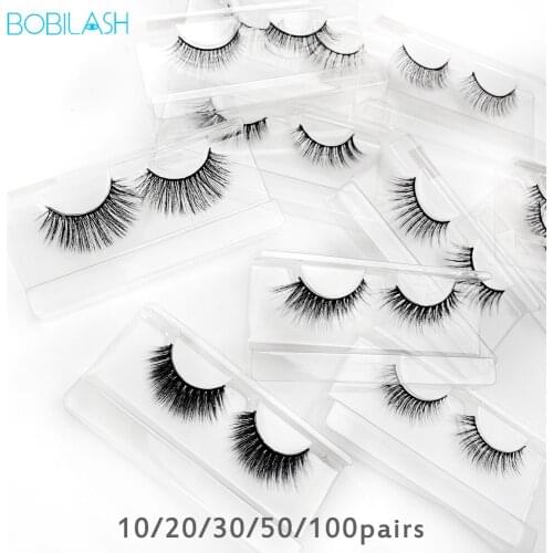Lashes Wholesale10/20/30/50/100pairs Fluffy Natural False Eyelashes Makeup False Lashes In Bulk Lashes Extension Vendors