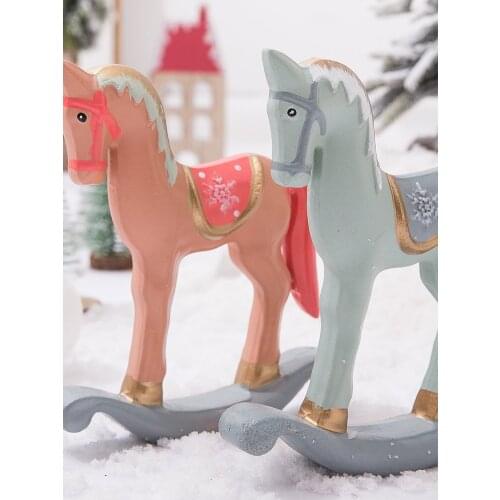 Christmas rocking horse decoration kindergarten childrens small gifts creative interior decoration Christmas Eve gift