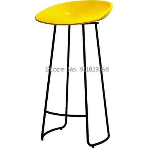 Nordic Iron Bar Chair Bar High Chair Family Back Chair Modern Simple Stool Creative Front Desk Chair