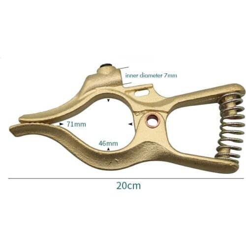 Heavy Duty 500-Amp T-Style Ground Clamp Full Copper Welding Ground Clamp with Spring for MMA MIG TIG Welding Machine