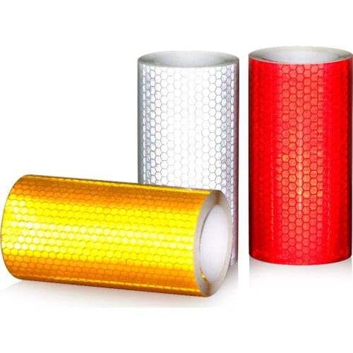 10cmx3m Safety Mark Reflective tape stickers car-styling Self Adhesive Warning Tape Automobiles Motorcycle Reflective Film Decal