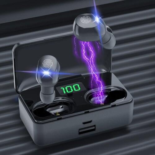 TWS Bluetooth 5.1 Earphones 4200mAh Charging Box Wireless Headphone Sports Waterproof 9D Stereo Earbuds Headsets With Microphone