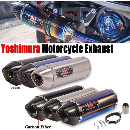 51mm Yoshimura Universal Motorcycle Exhaust Modified Muffler Escape Moto Exhaust Pipe CBR600 Z400 GSXR1000 SV650 R6 ZX6R Ninja40