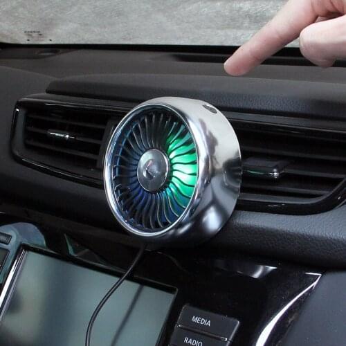 3 Speed USB Fan Mini Electric Car Fan For Car Air Vent Mounted Center Console 360° Rotatable Boat Auto Powerful Cooling Air Fan