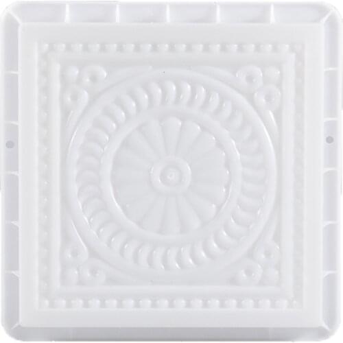Vintage Floral Square DIY Paving Mold Garden Concrete Mould Stepping Pedal Stone Paver Cement Brick Landscape Path Maker