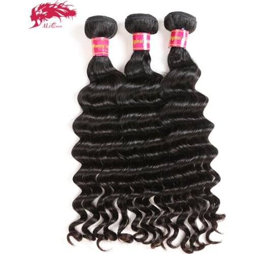 Ali Queen Hair 3Pcs Lot Brazilian Natural Wave Hair Extensions 10"-30" 100% Remy Human Hair Weaves Bundles Natural Color