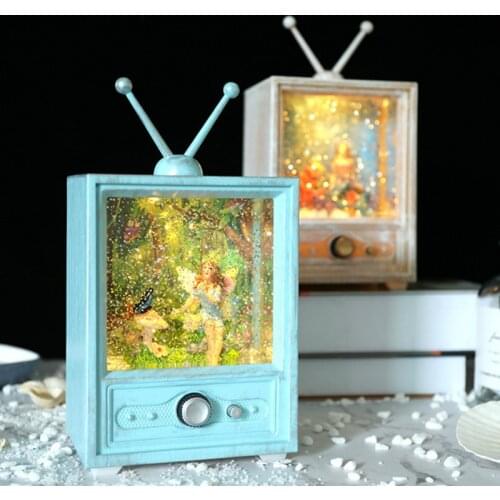 Clockwork DIY Music Box Mechanism Movement Christmas Snowball Hand Crank Boite Wooden Music Box Birthday Gift For Friend II50YYH