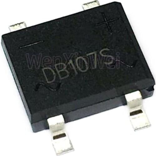 10PCS/LOT DB107S SOP-4 DB107 SOP4 1A/1000V Rectifier Bridge