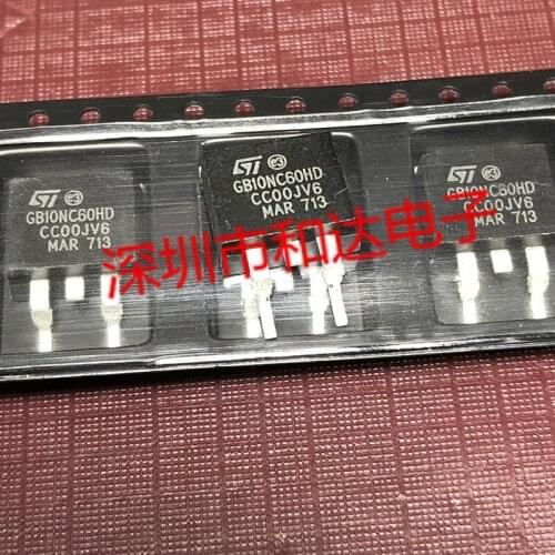 10pcs/Lot TO263 STGB10NC60HD GB10NC60HD Chips for STM STGB10NC60HD IGBT N-Channel 600V 10A D2PAK Car Transistor NEW Chip